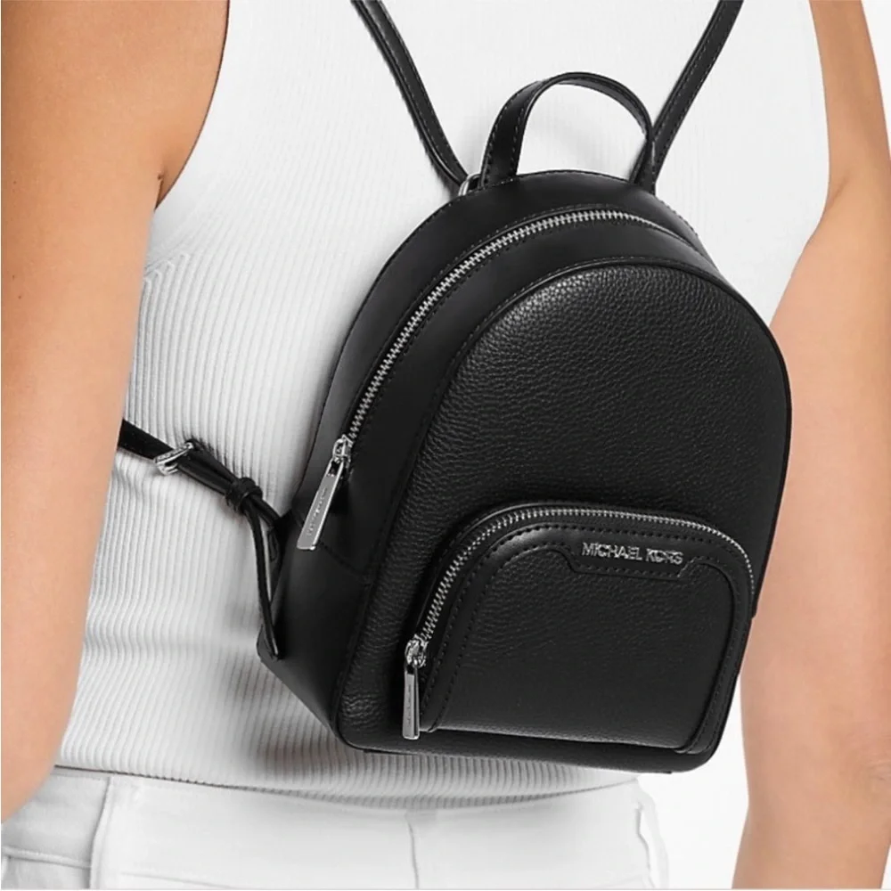 Michael Kors Jaycee Extra-Small Pebbled Leather Convertible Backpack Crossbody